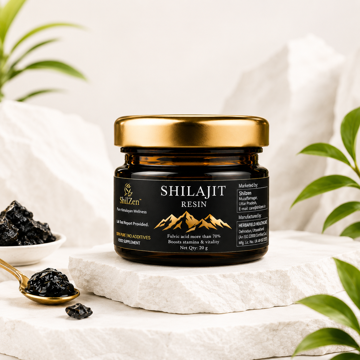 ShilZen Premium Himalayan Shilajit Resin 20g | Pure Himalayan Power | Pack of 1