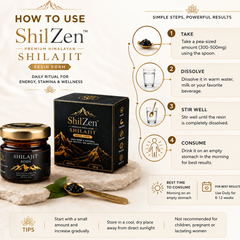 ShilZen Premium Himalayan Shilajit Resin 20g | Pure Himalayan Power | Pack of 1